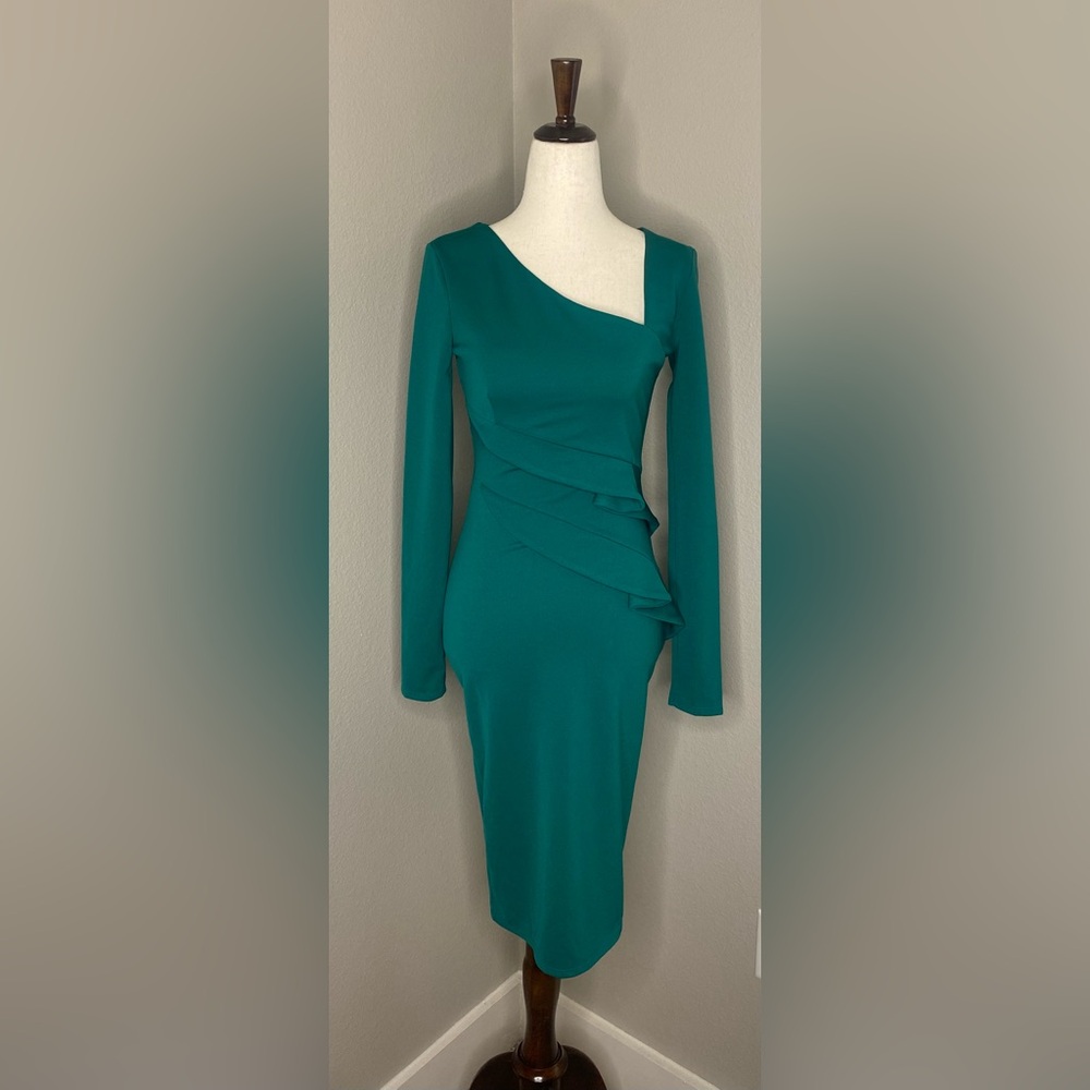 ASOS -City Goddess London- Emerald Green Bodycon Dress US Size 4